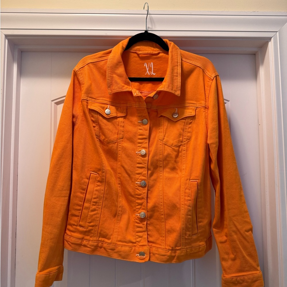 Orange Denim Jacket